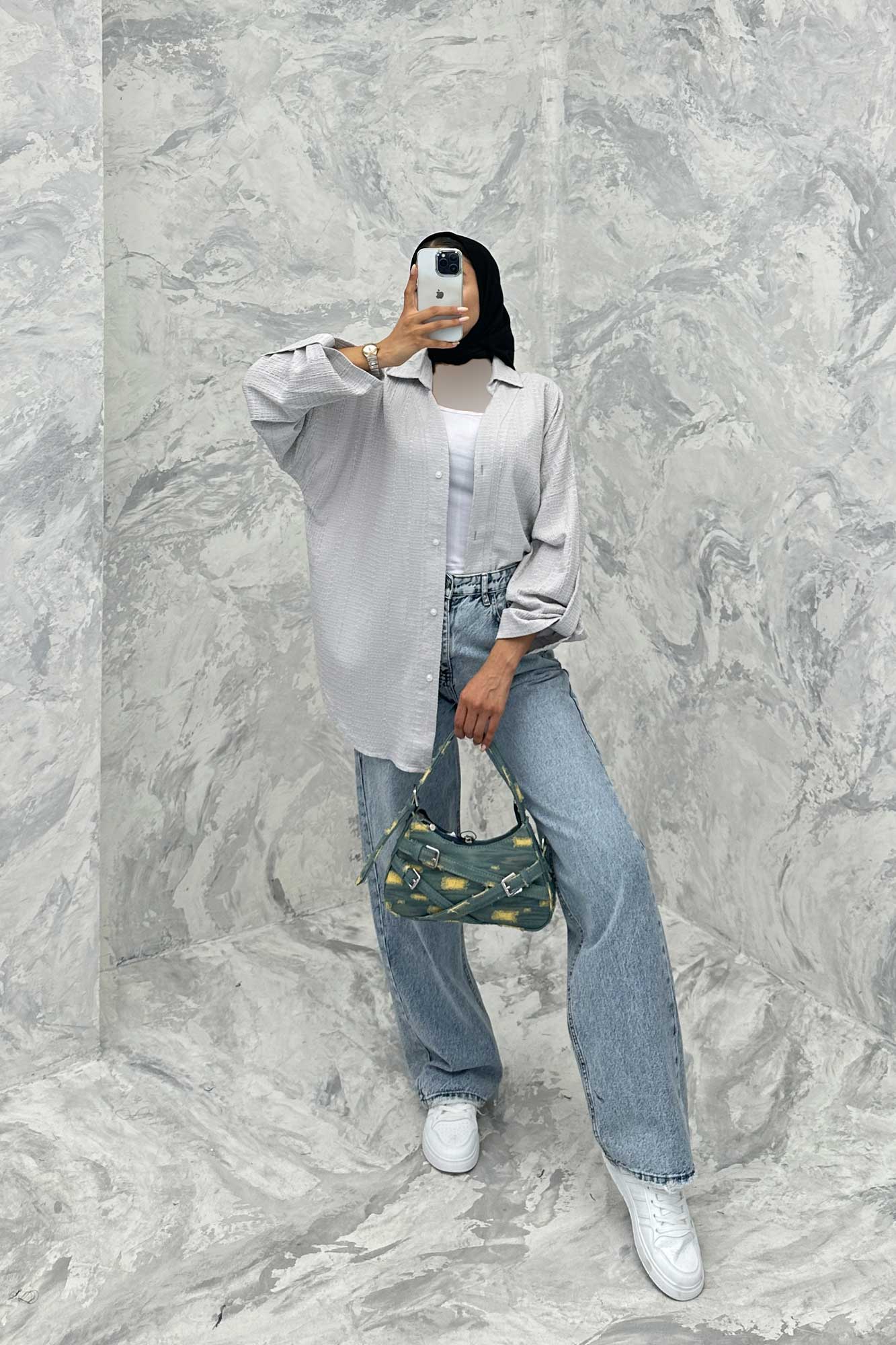 مانتو آستین پاگن نوا یقه آبشاری