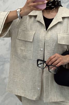 ست مانتو و شلوار شانتون برفکی پشت هلال جانا