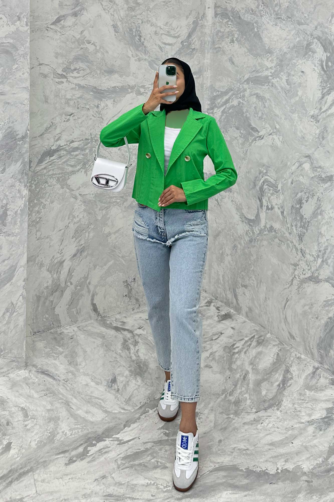 کت لینن تک دکمه