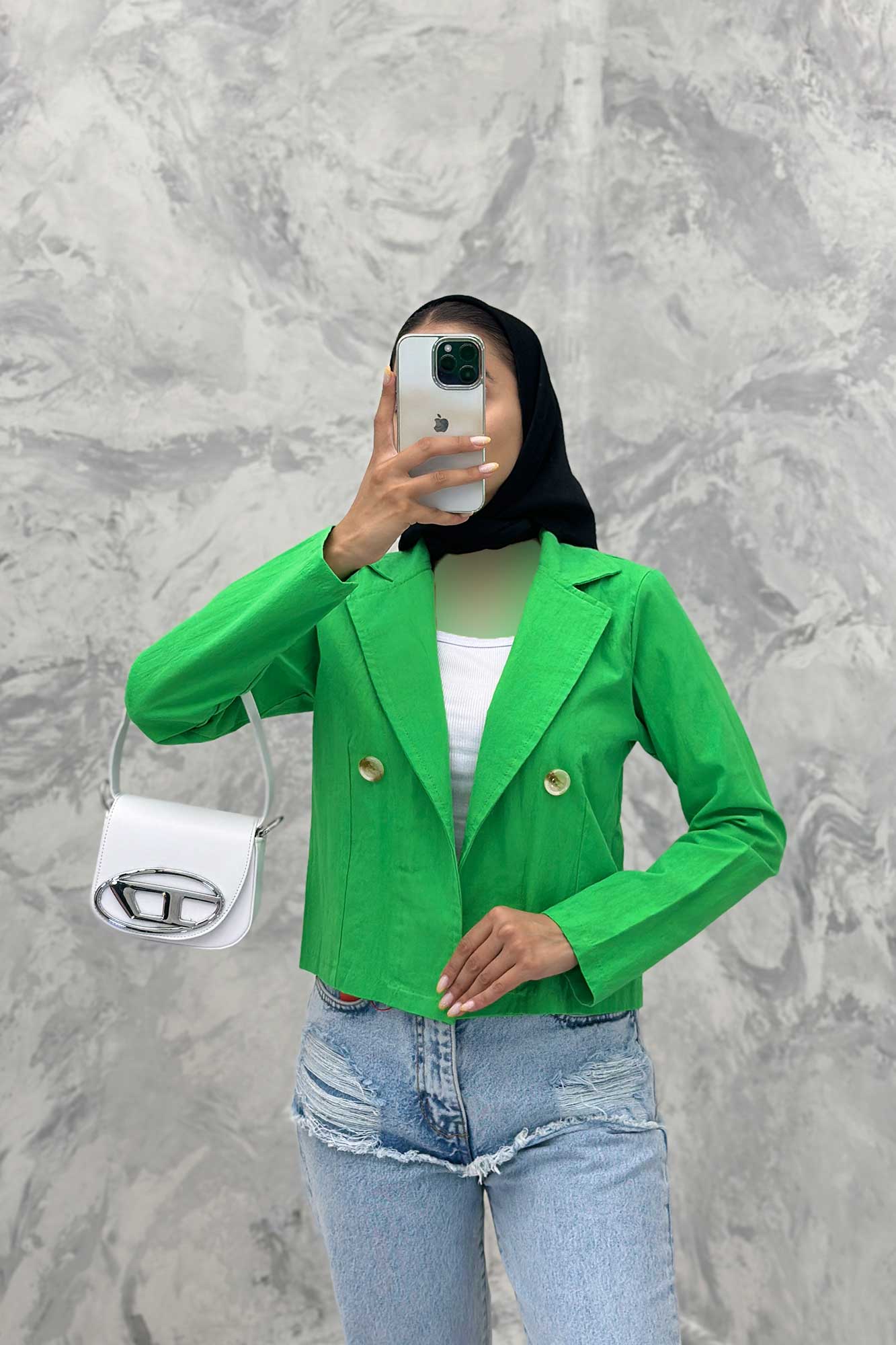 کت لینن تک دکمه