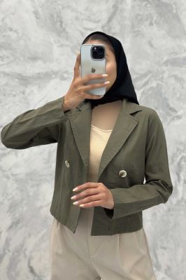 کت لینن تک دکمه