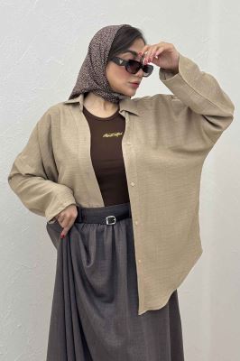 مانتو آستین پاگن شانتون یقه آبشاری