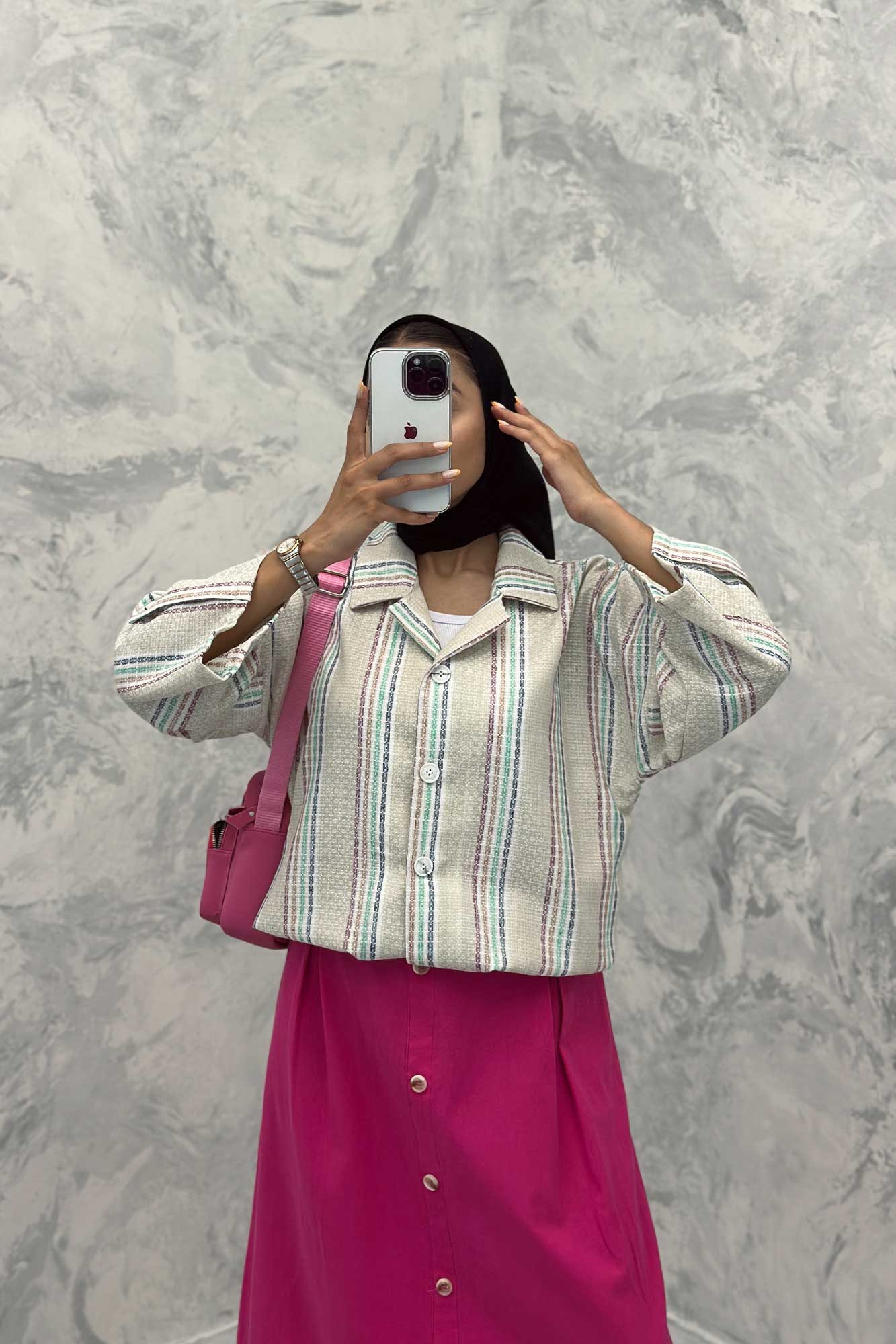 کت طرح دار پایین گت دار