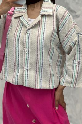 کت طرح دار پایین گت دار