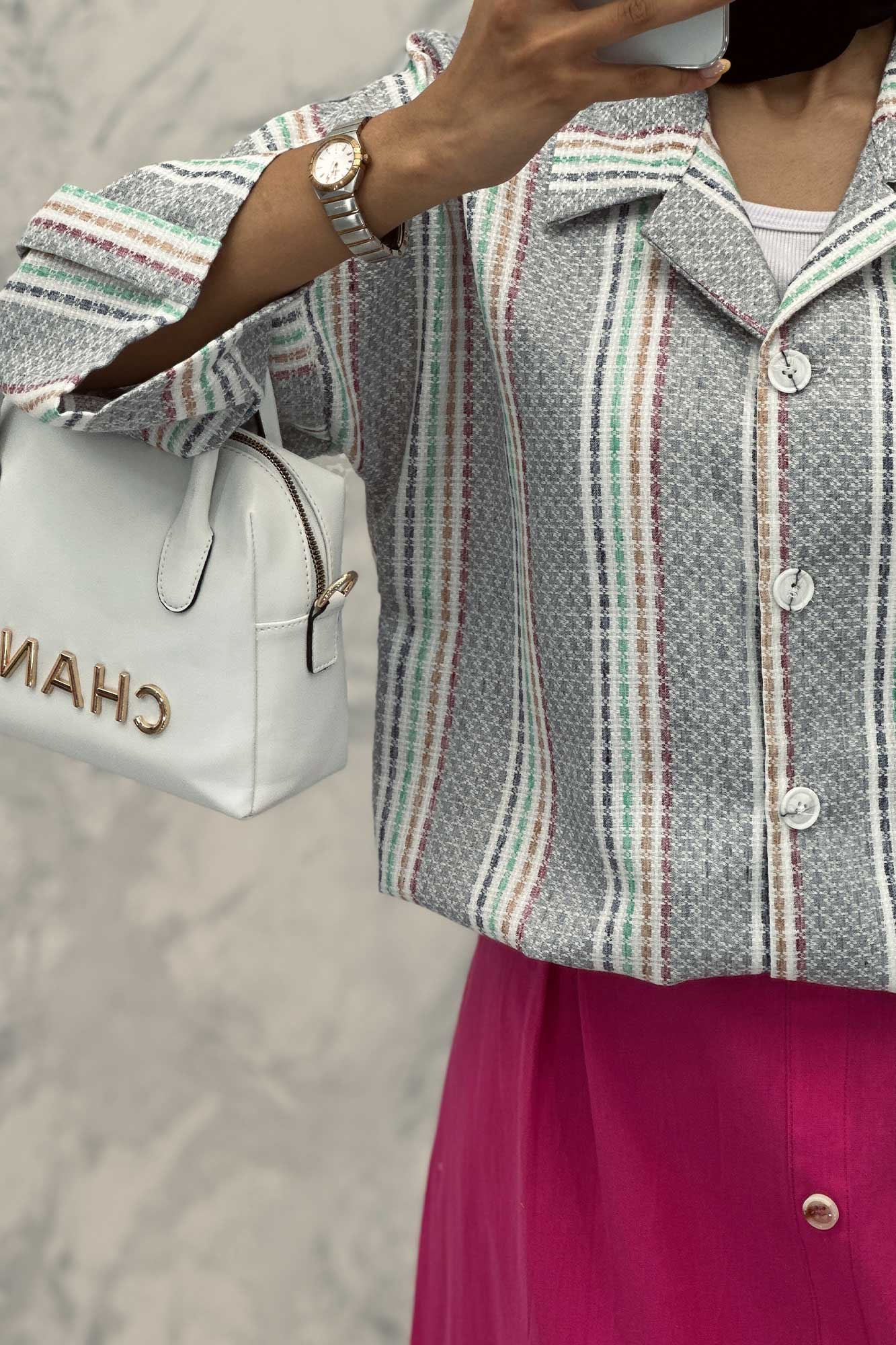 کت طرح دار پایین گت دار