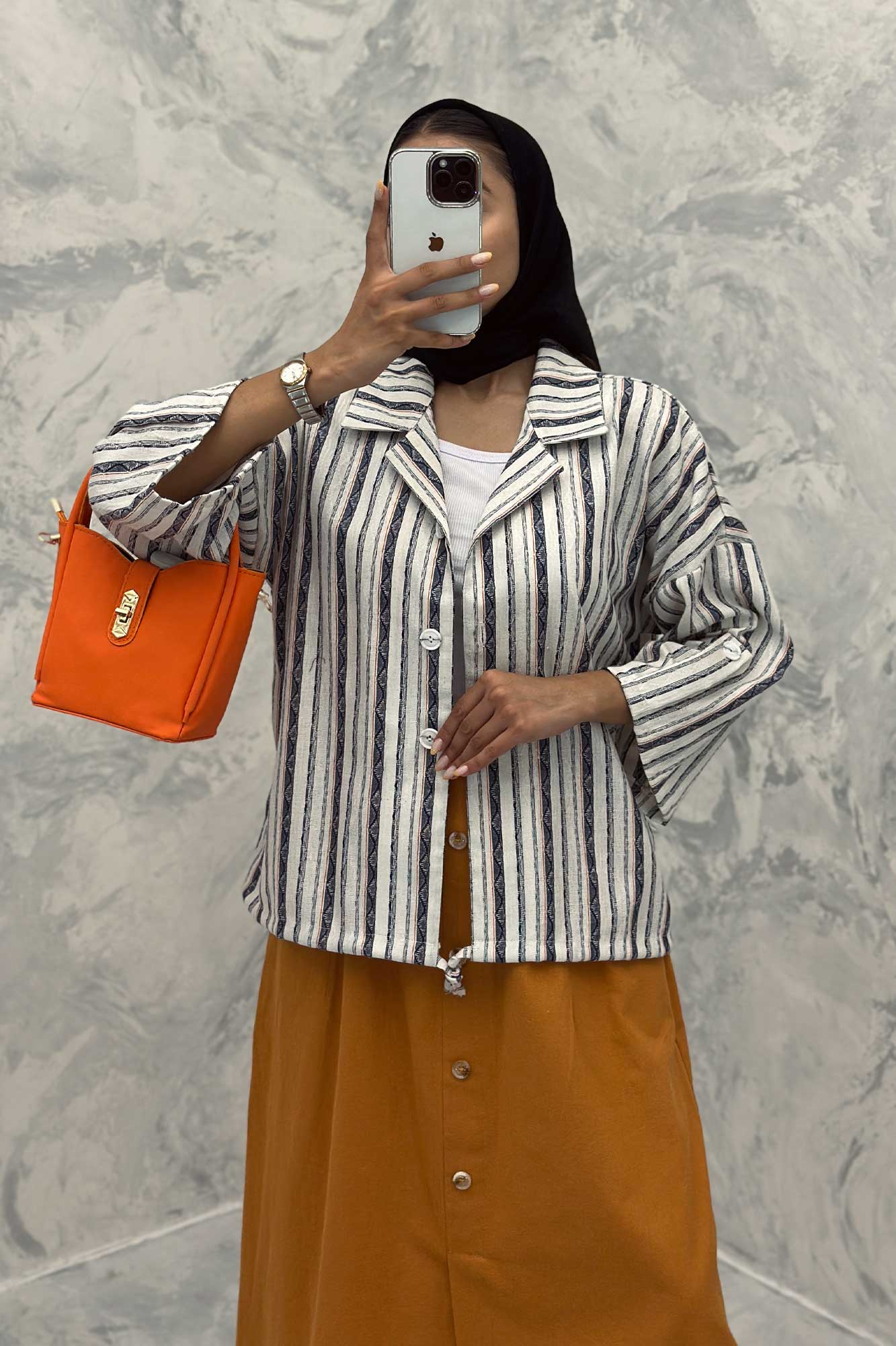 کت طرح دار پایین گت دار