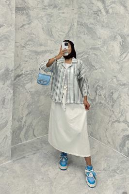 کت طرح دار پایین گت دار