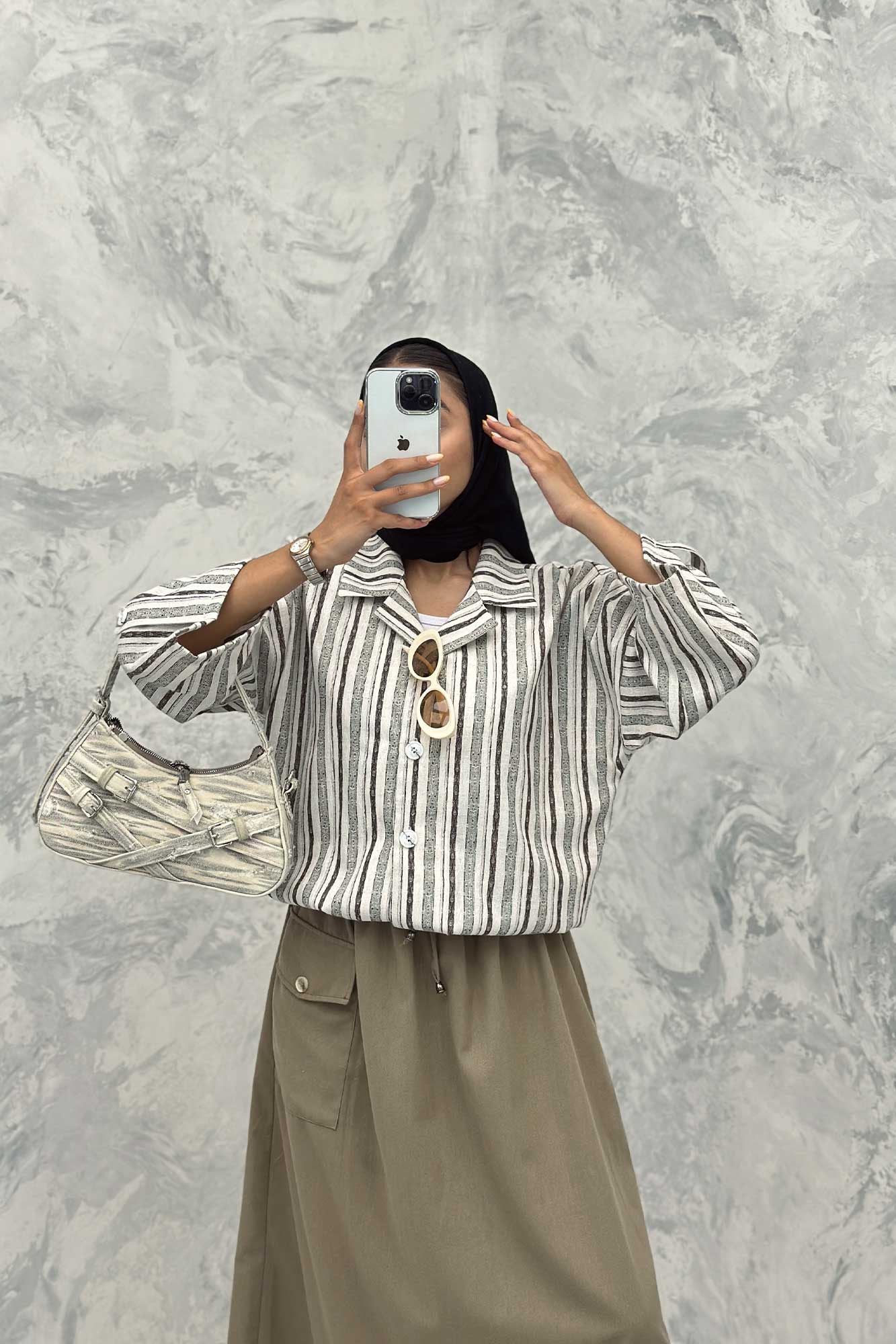 کت طرح دار پایین گت دار