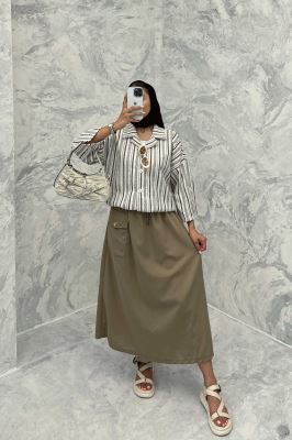 کت طرح دار پایین گت دار