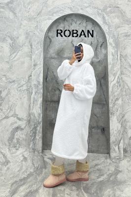 مانتو بلند تدی کلاهدار