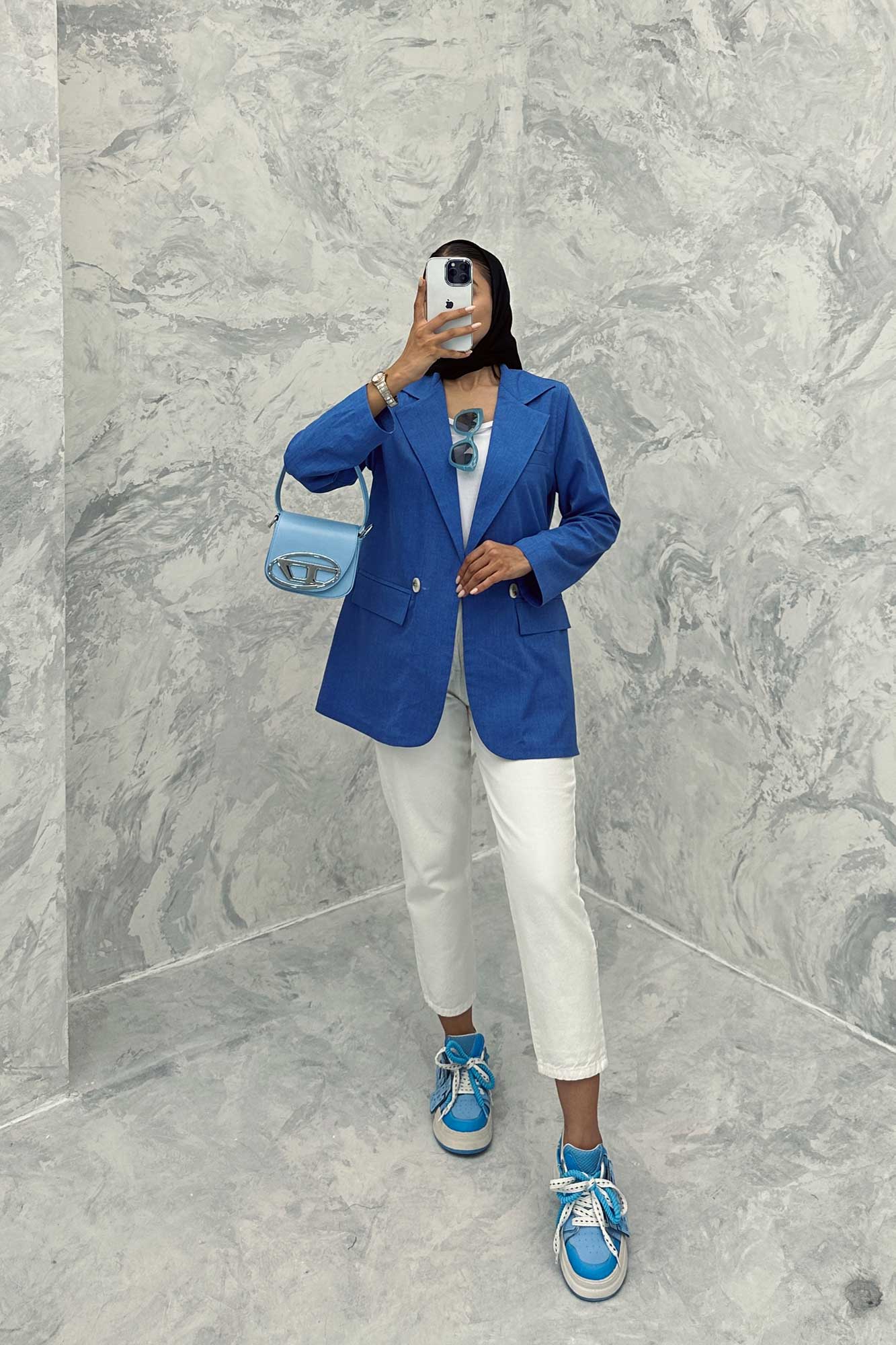 مانتو کتی اداری سه جیب لینن دلسا