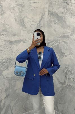 مانتو کتی اداری سه جیب لینن دلسا