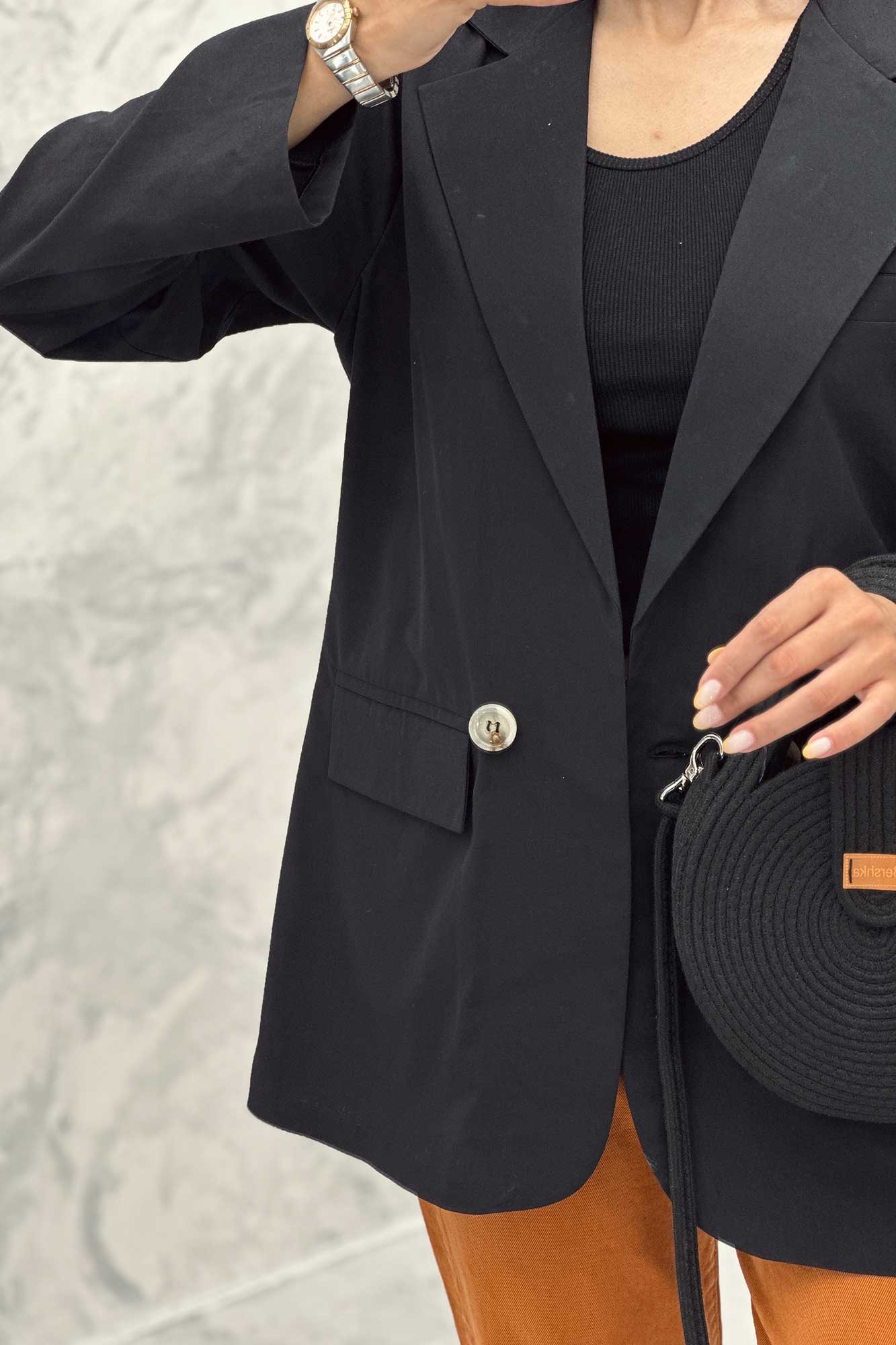 مانتو کتی اداری سه جیب لینن دلسا