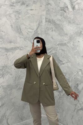 مانتو کتی اداری سه جیب لینن دلسا