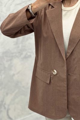 مانتو کتی اداری سه جیب لینن دلسا