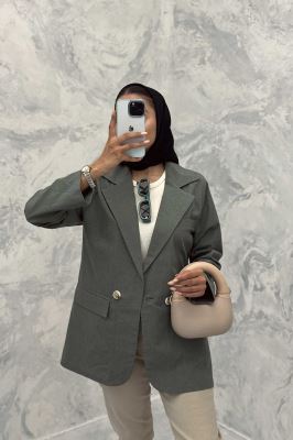 مانتو کتی اداری سه جیب لینن دلسا