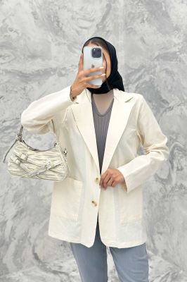 مانتو کتی دو جیب خورجینی لینن