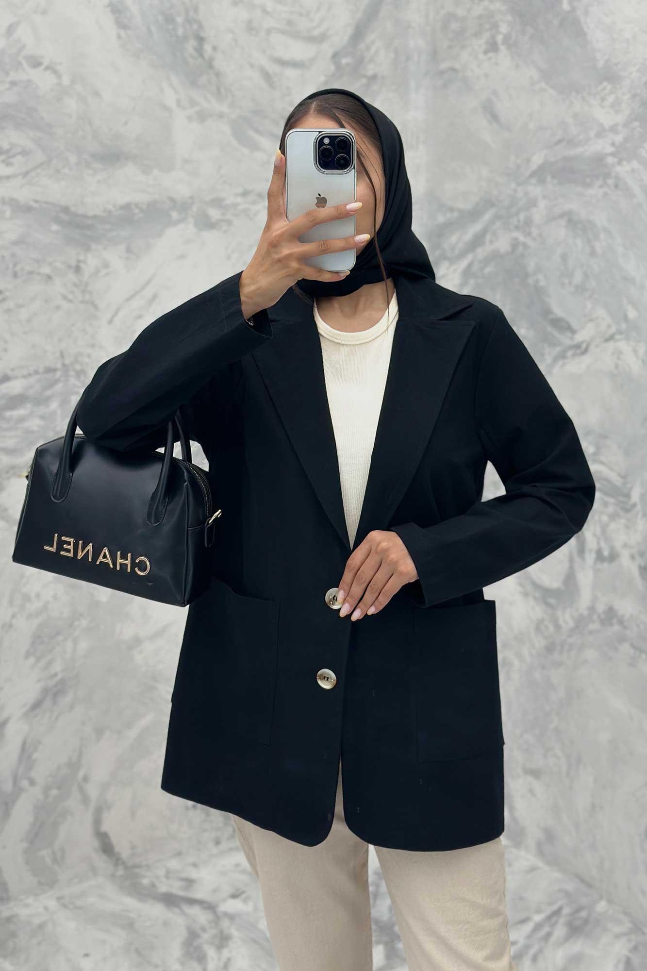 مانتو کتی دو جیب خورجینی لینن