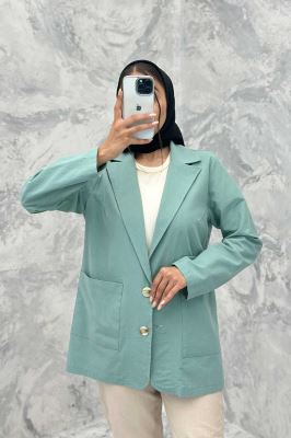 مانتو کتی دو جیب خورجینی لینن