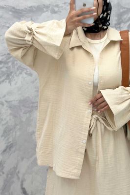 ست مانتو و دامن مالینبو آستین عروسکی