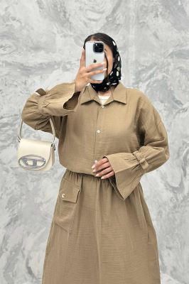 ست مانتو و دامن مالینبو آستین عروسکی