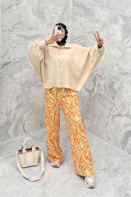 مانتو کنفی آستین خفاشی