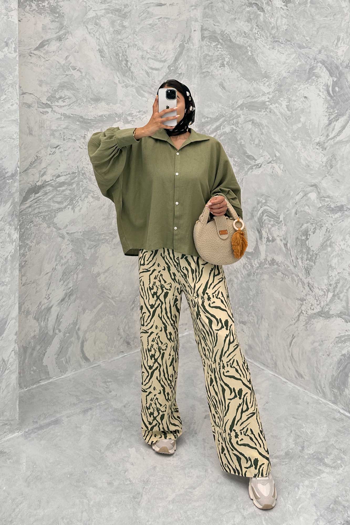 مانتو کنفی آستین خفاشی