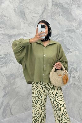 مانتو کنفی آستین خفاشی