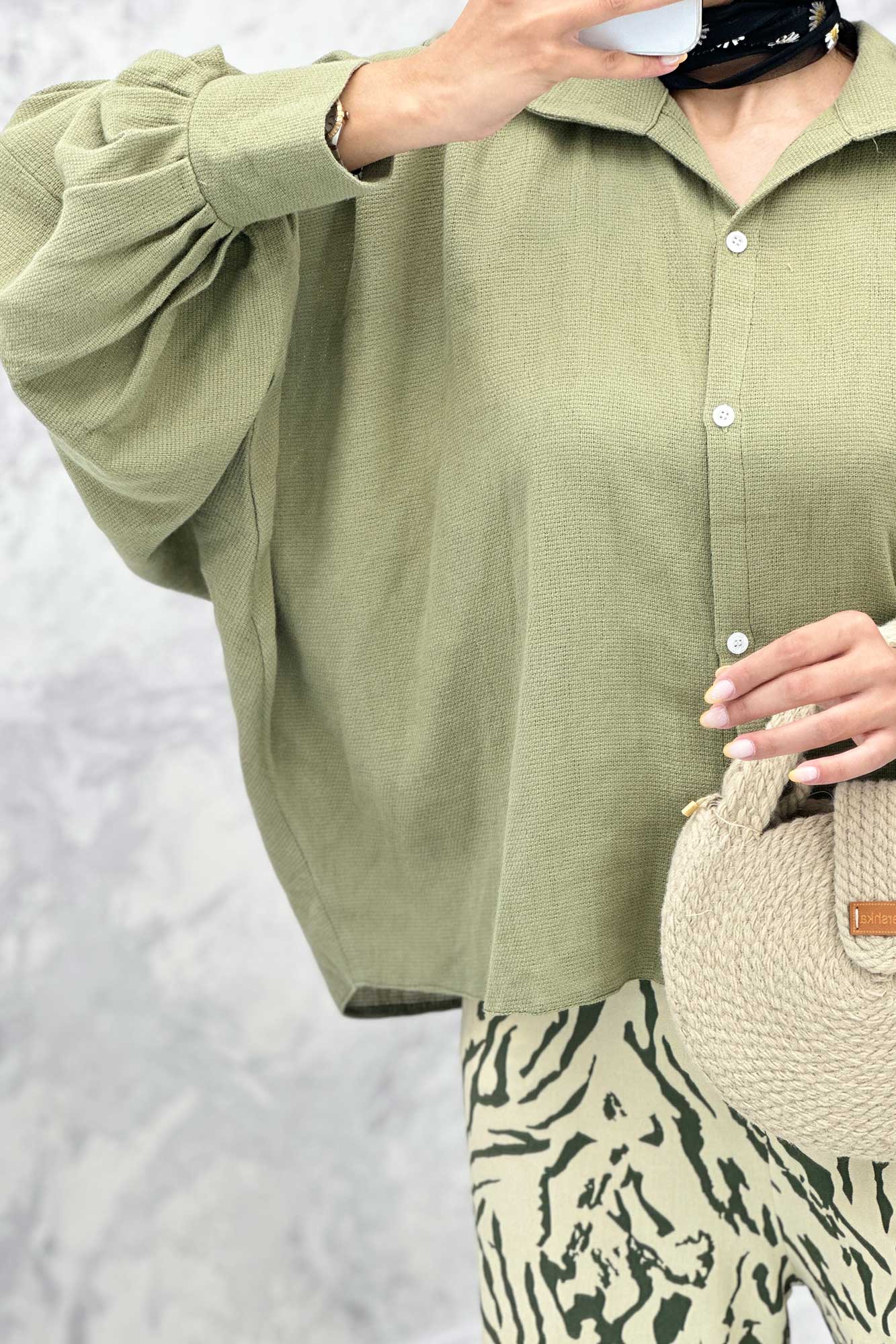 مانتو کنفی آستین خفاشی