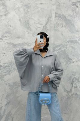 مانتو کنفی آستین خفاشی