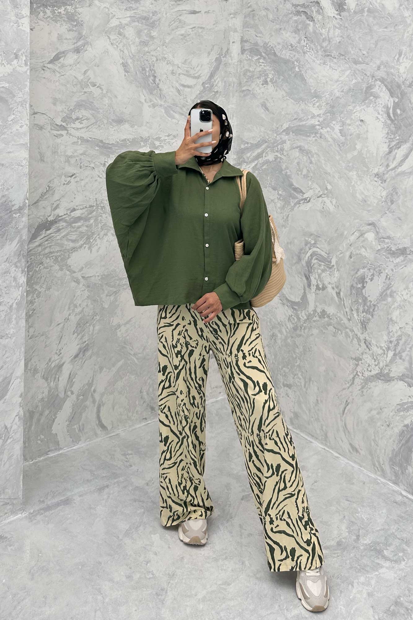 مانتو کنفی آستین خفاشی 