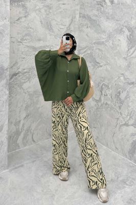 مانتو کنفی آستین خفاشی 