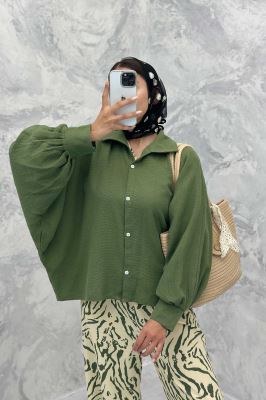 مانتو کنفی آستین خفاشی 