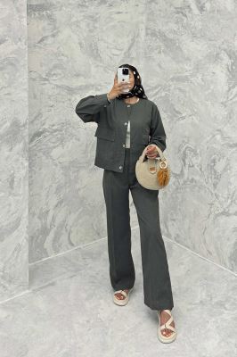 ست کت و شلوار لینن قاصدک