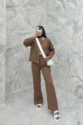 ست کت و شلوار لینن قاصدک