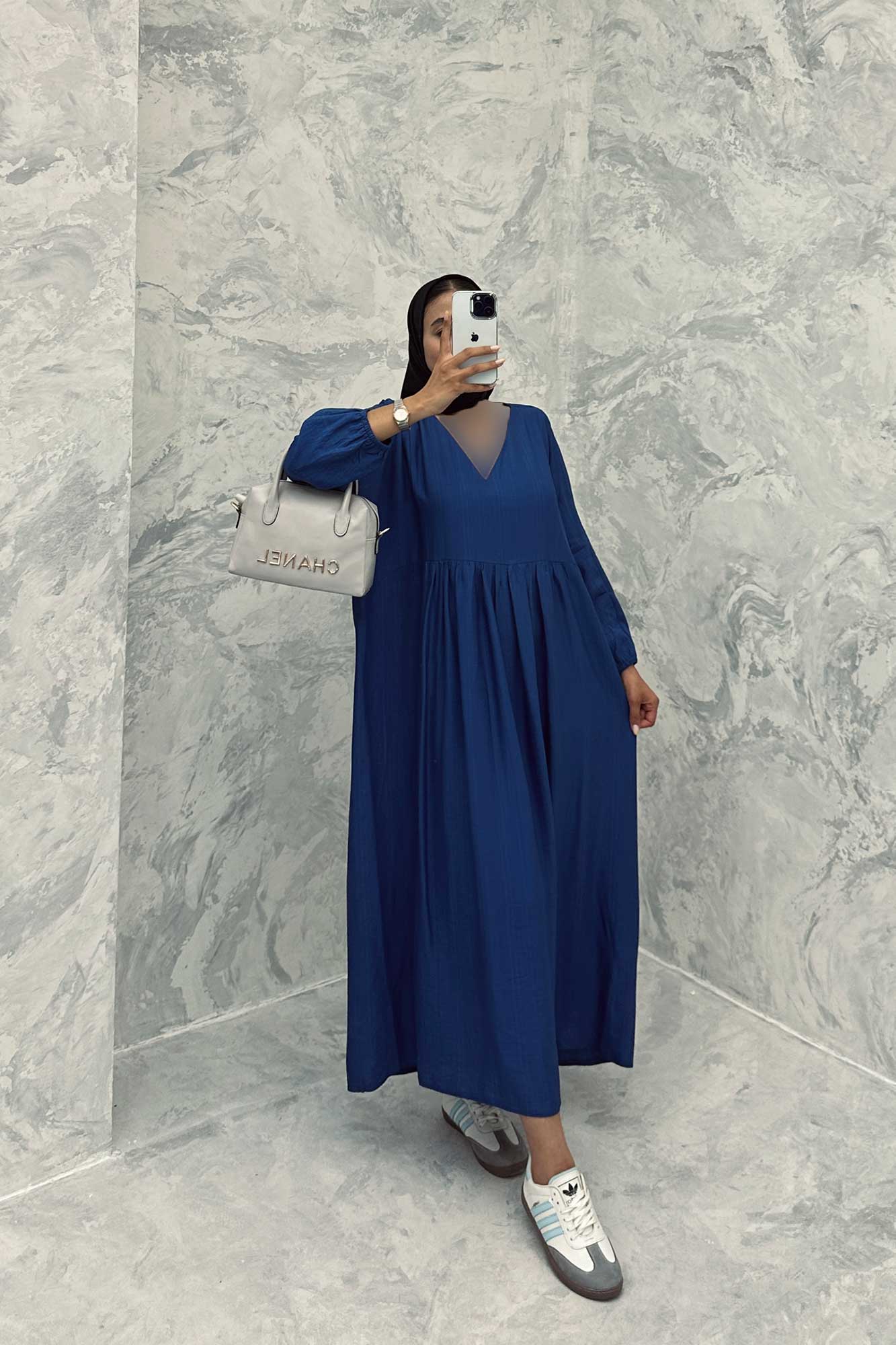 پیراهن جلو چین دار بابوس یقه هفت