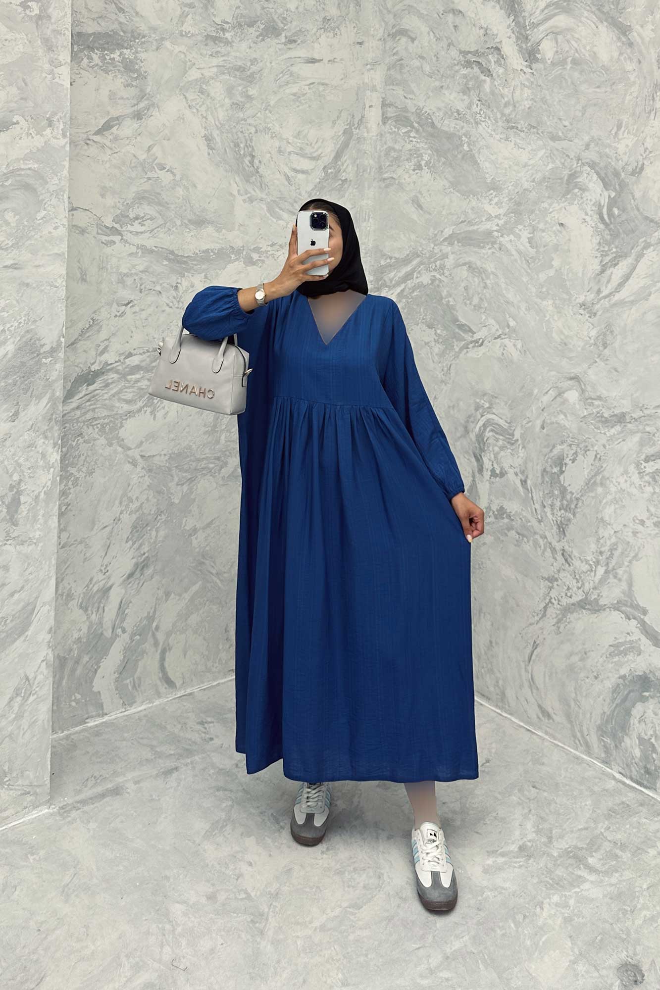 پیراهن جلو چین دار بابوس یقه هفت