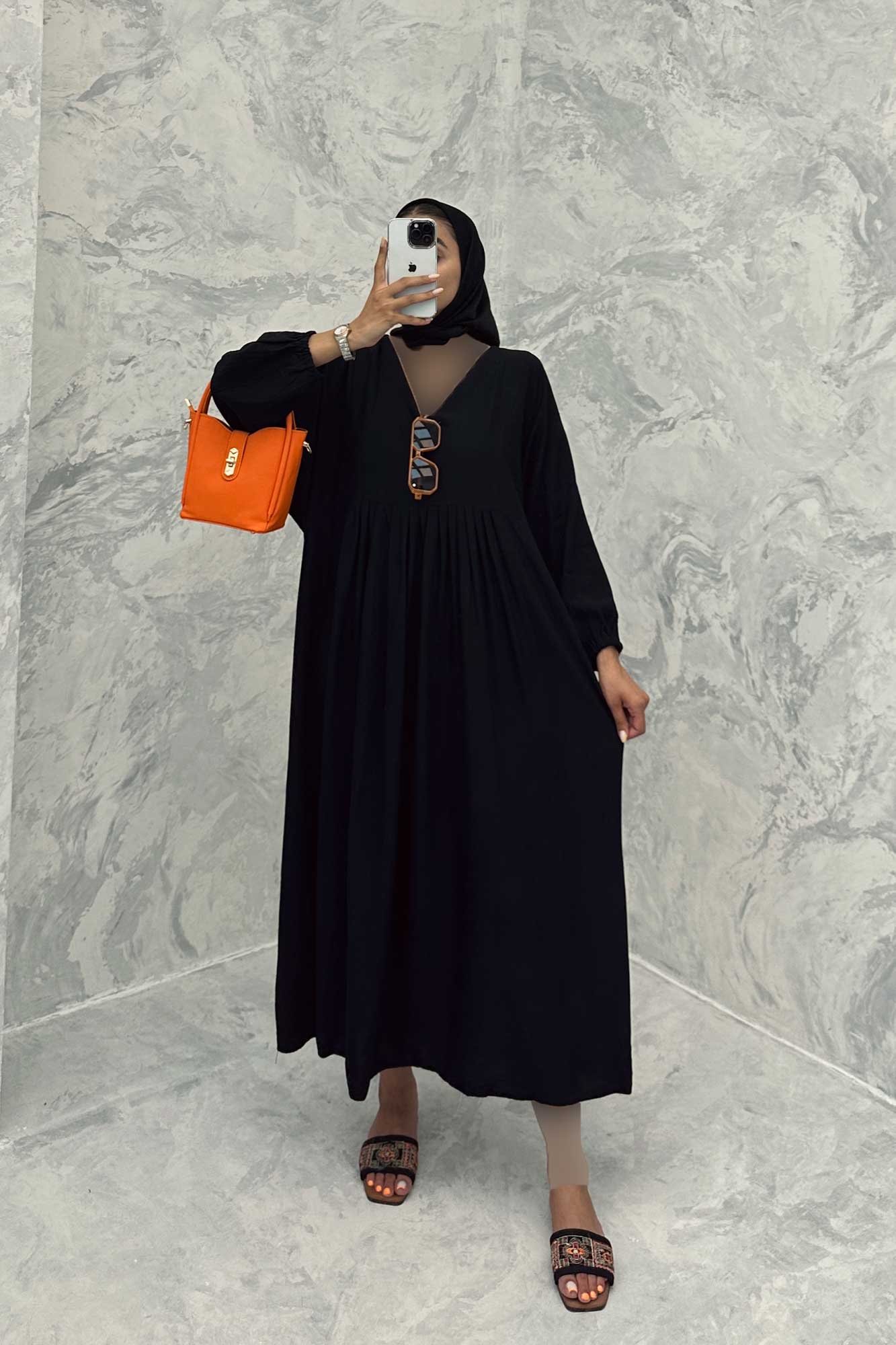 پیراهن جلو چین دار بابوس یقه هفت