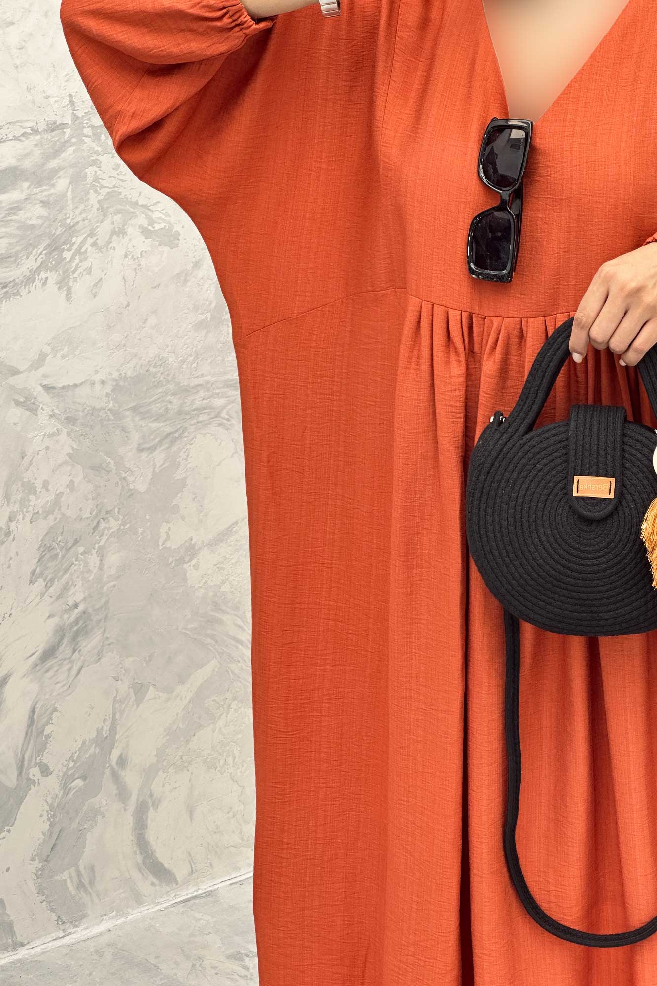 پیراهن جلو چین دار بابوس یقه هفت