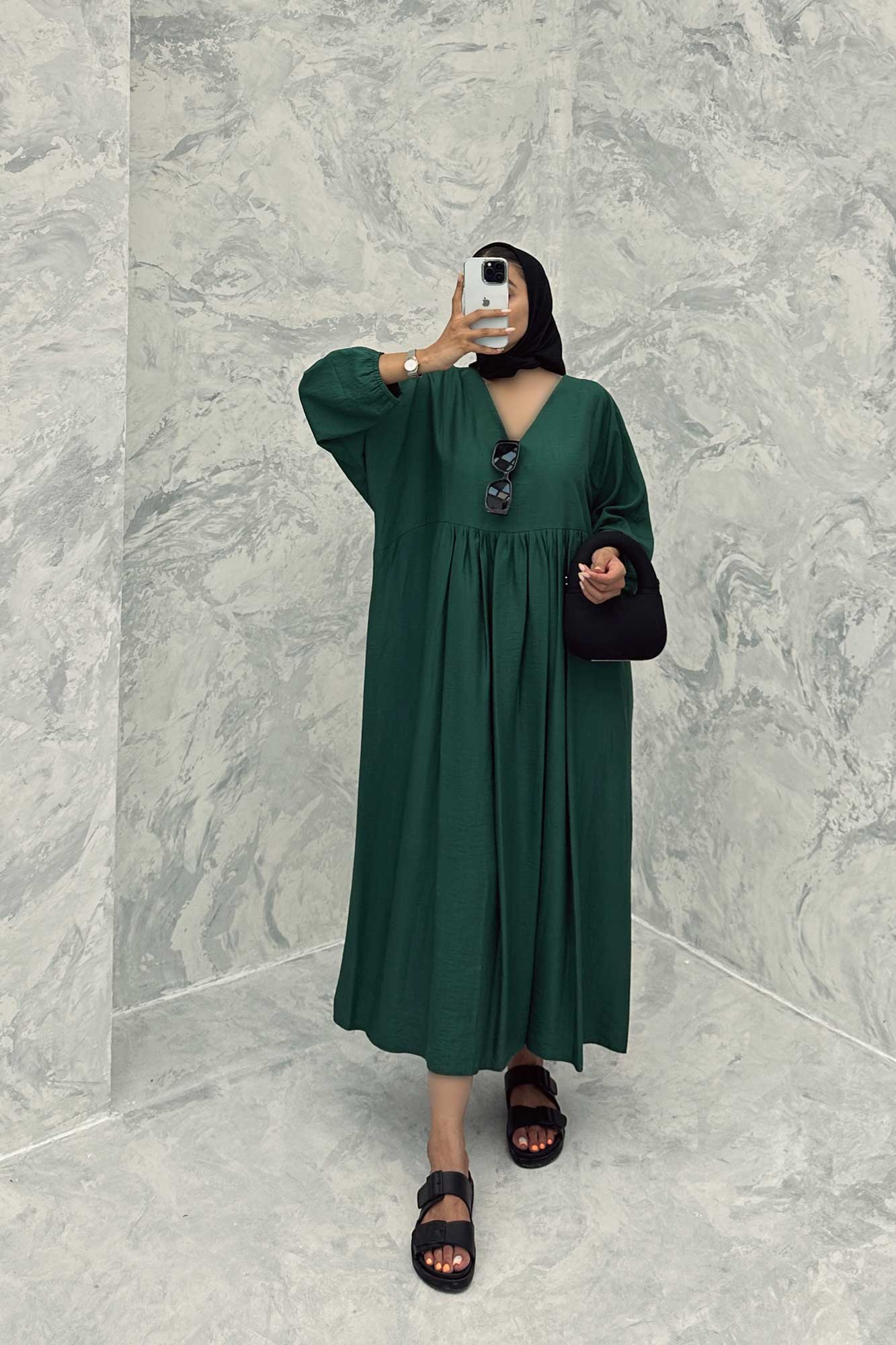 پیراهن جلو چین دار بابوس یقه هفت