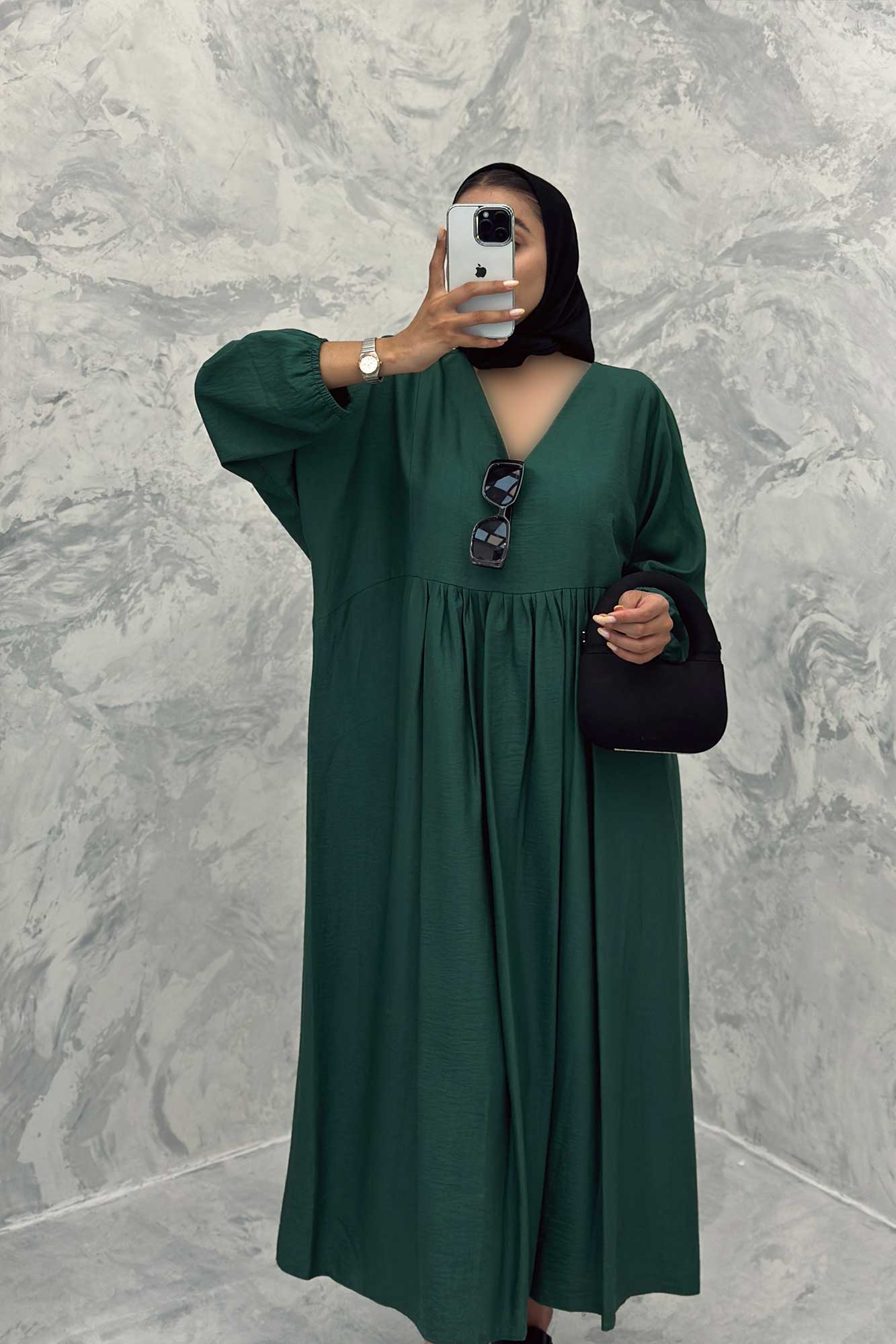 پیراهن جلو چین دار بابوس یقه هفت