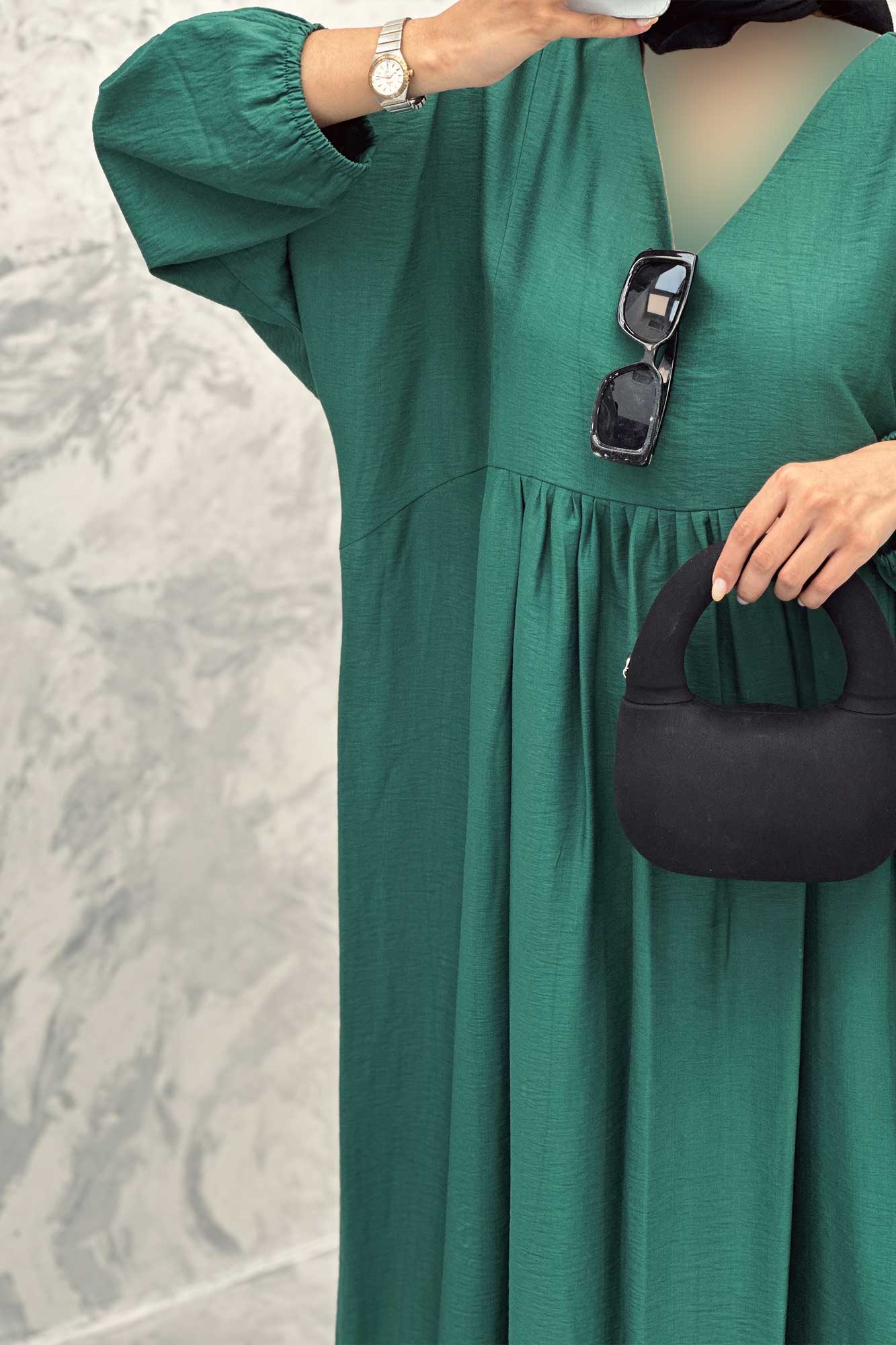 پیراهن جلو چین دار بابوس یقه هفت