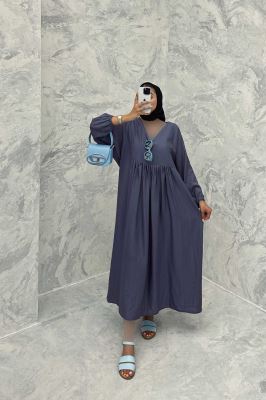 پیراهن جلو چین دار بابوس یقه هفت