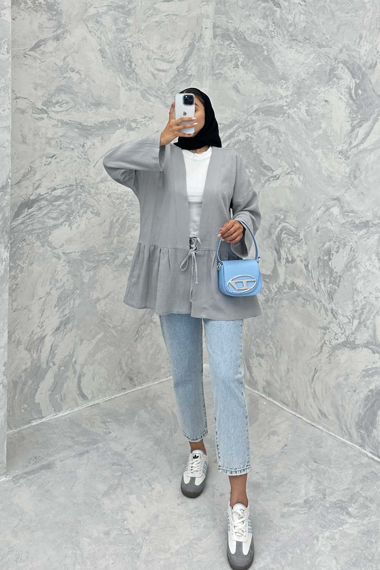 مانتو چین دار تک بند کنفی