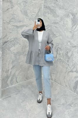 مانتو چین دار تک بند کنفی