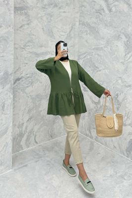 مانتو چین دار تک بند کنفی