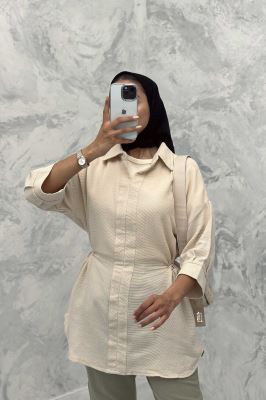 مانتو کمرگت دار کنفی