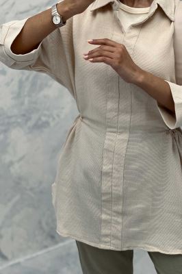 مانتو کمرگت دار کنفی