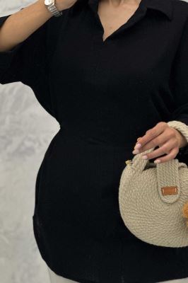 مانتو کمرگت دار کنفی