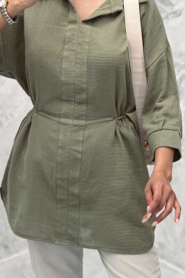 مانتو کمرگت دار کنفی